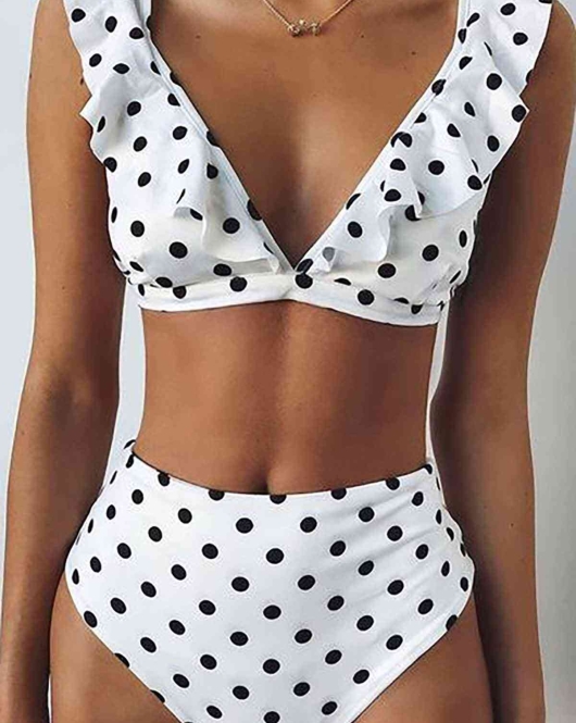 Puantiyeli Bikini Takım Beyaz - 10060.1834.