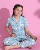 4-13 Yaş Çocuk Pijama Takımı Açıkmavi - 403.1287.