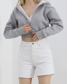 Şardonlu Crop Sweat Gri - 3078.275.