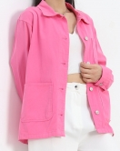 Worker Denim Ceket Pembe - 2374.1367.