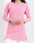 Çizgili Tunik Pembe - 11313.1567.