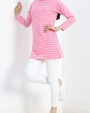 Çizgili Tunik Pembe - 11313.1567.