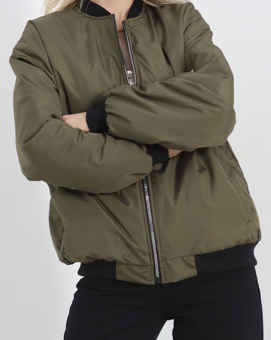 Unisex Bomber Ceket Haki - 20362.1761.