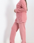 Battal Polar Pijama Takımı Pembe1 - 19199.1048.