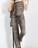 3'Lü Süet Pijama Takımı Leopar - 668.1287.