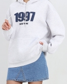 Kot Nakışlı Oversize 3 İplik Sweat Gri - 2442.336.