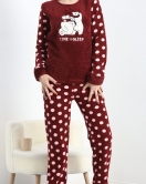 Polar Pijama Takımı Bordo1 - 19215.1048.