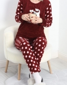 Polar Pijama Takımı Bordo1 - 19215.1048.