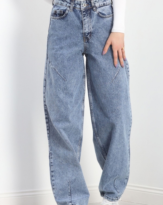 Baggy Jean Kot Pantolon Mavi - 20891.1184.