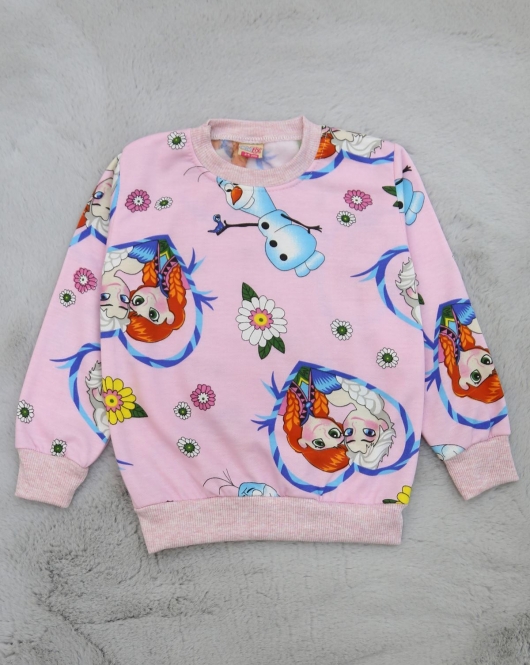 4-12 Yaş Şardonlu Çocuk Pijama Takımı Pembe - 30183.904.