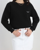 3 İplik Baskılı Unisex Sweat Siyah - 30190.1878.