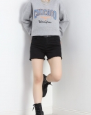 3 İplik Baskılı Unisex Sweat Gri - 30188.1878.