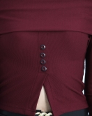 Madonna Yaka Crop Bluz Bordo - 40018.1247.