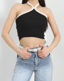 Crop Bluz Siyah - 22530.1723.