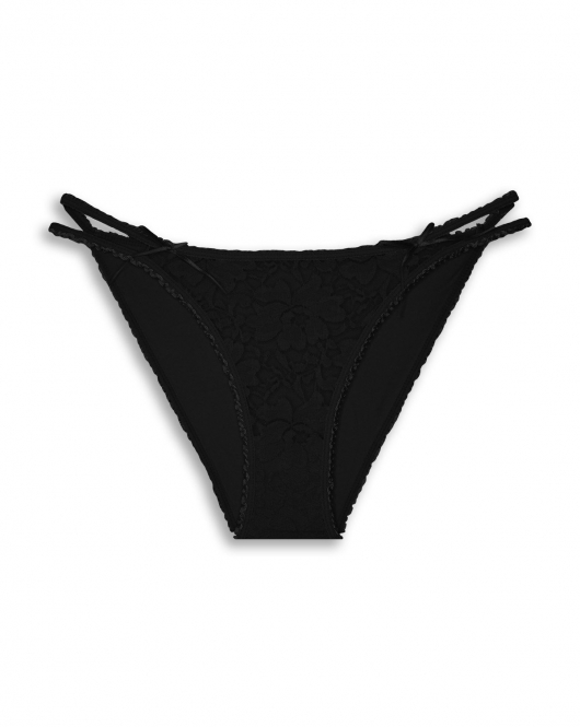 Gümüş Siyah Bikini Dantelli Külot 5001S